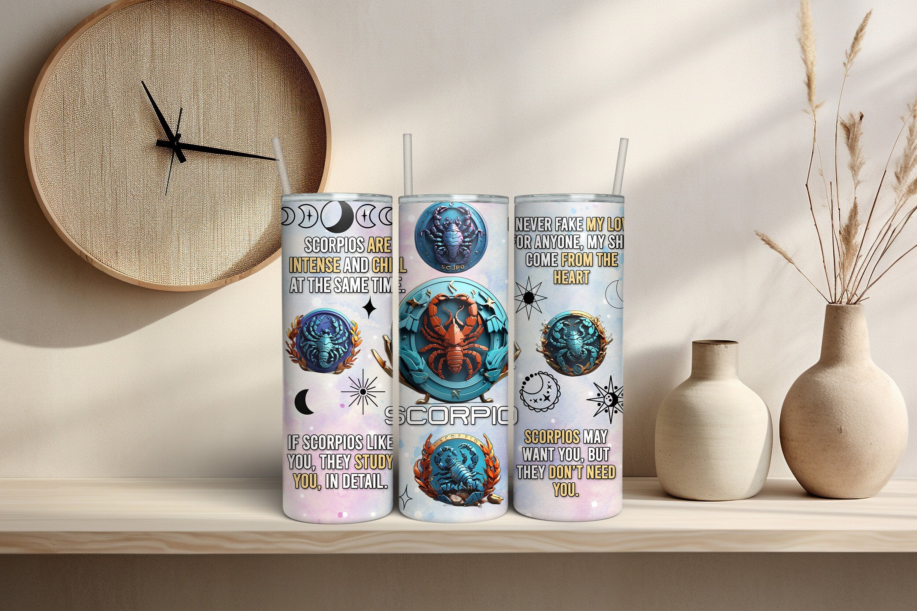 Scorpio Zodiac 20oz Insulated Tumbler – Astrology Gift for Scorpio Signs