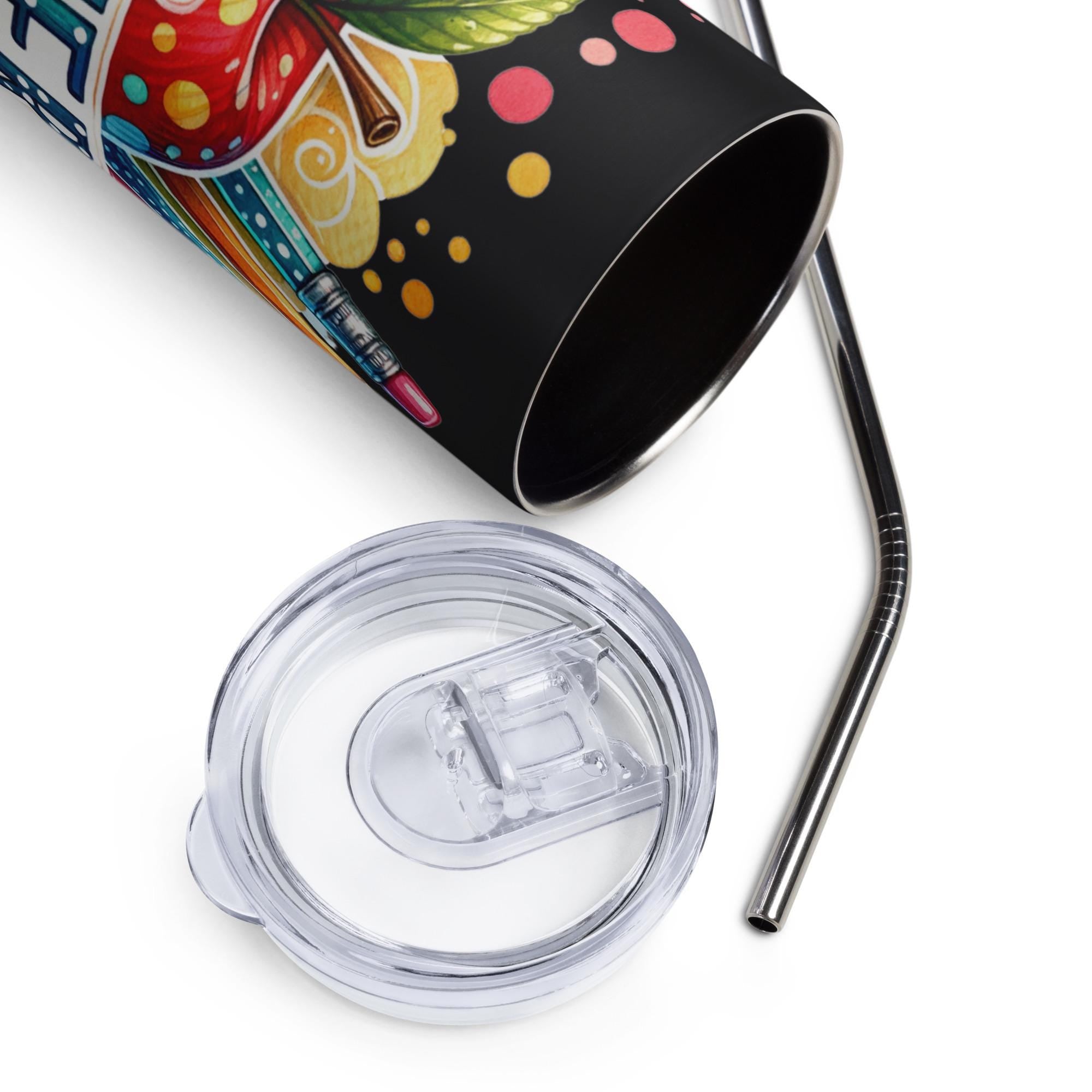 Teacher Appreciation Stainless Steel Tumbler – 20oz, Lid & Straw