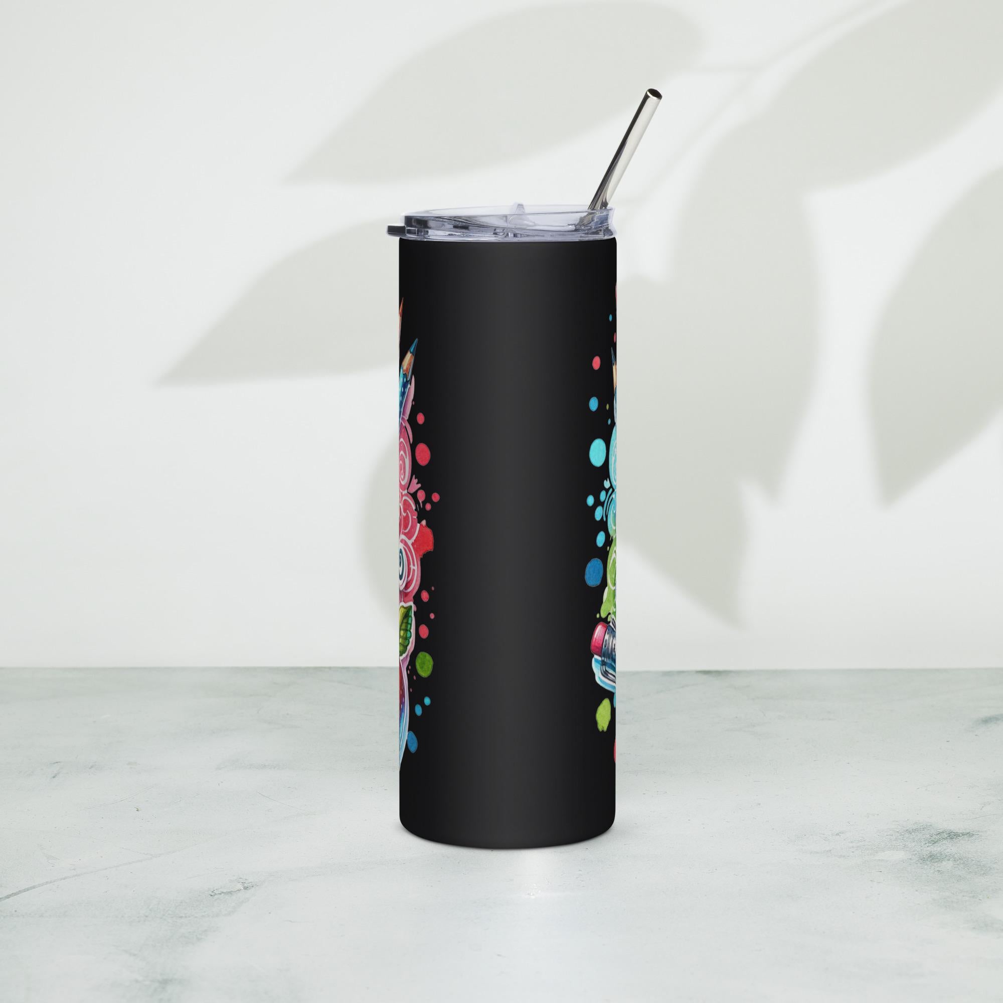 Teacher Appreciation Stainless Steel Tumbler – 20oz, Lid & Straw