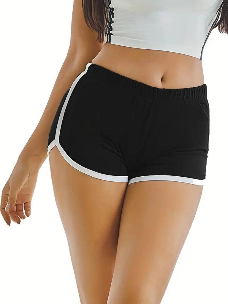 Elastic Waist Hotpants - Workout Yoga Casual Shorts