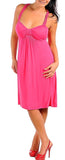 Zenobia Fuchsia V-Neck Fashion Maxi dress