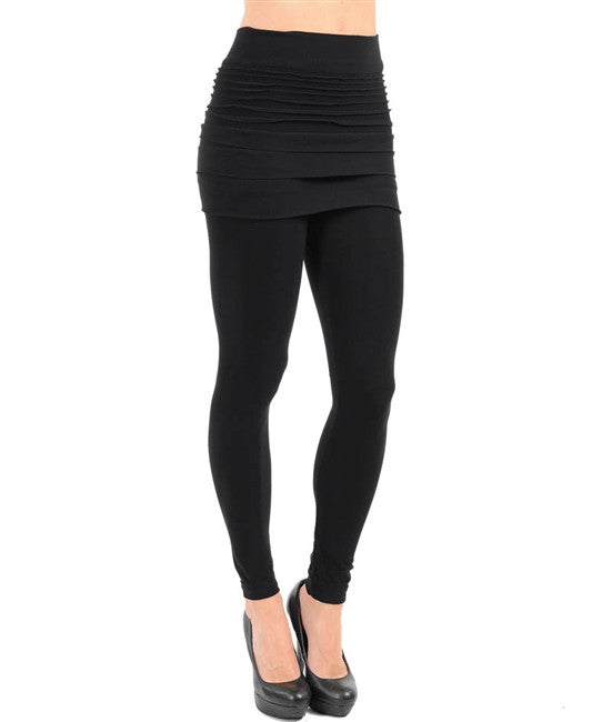 Women's Skirt with Attached Leggings Elastic High Waist Split Skirt with  Leggings Soft Leggings with (B1-Black, M) : : Clothing, Shoes &  Accessories